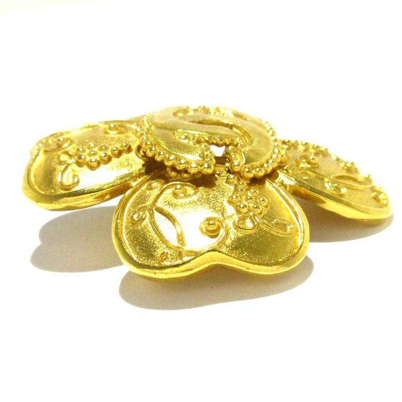 Auth CHANEL - Gold Hardware Brooch - Picture 2 of 6